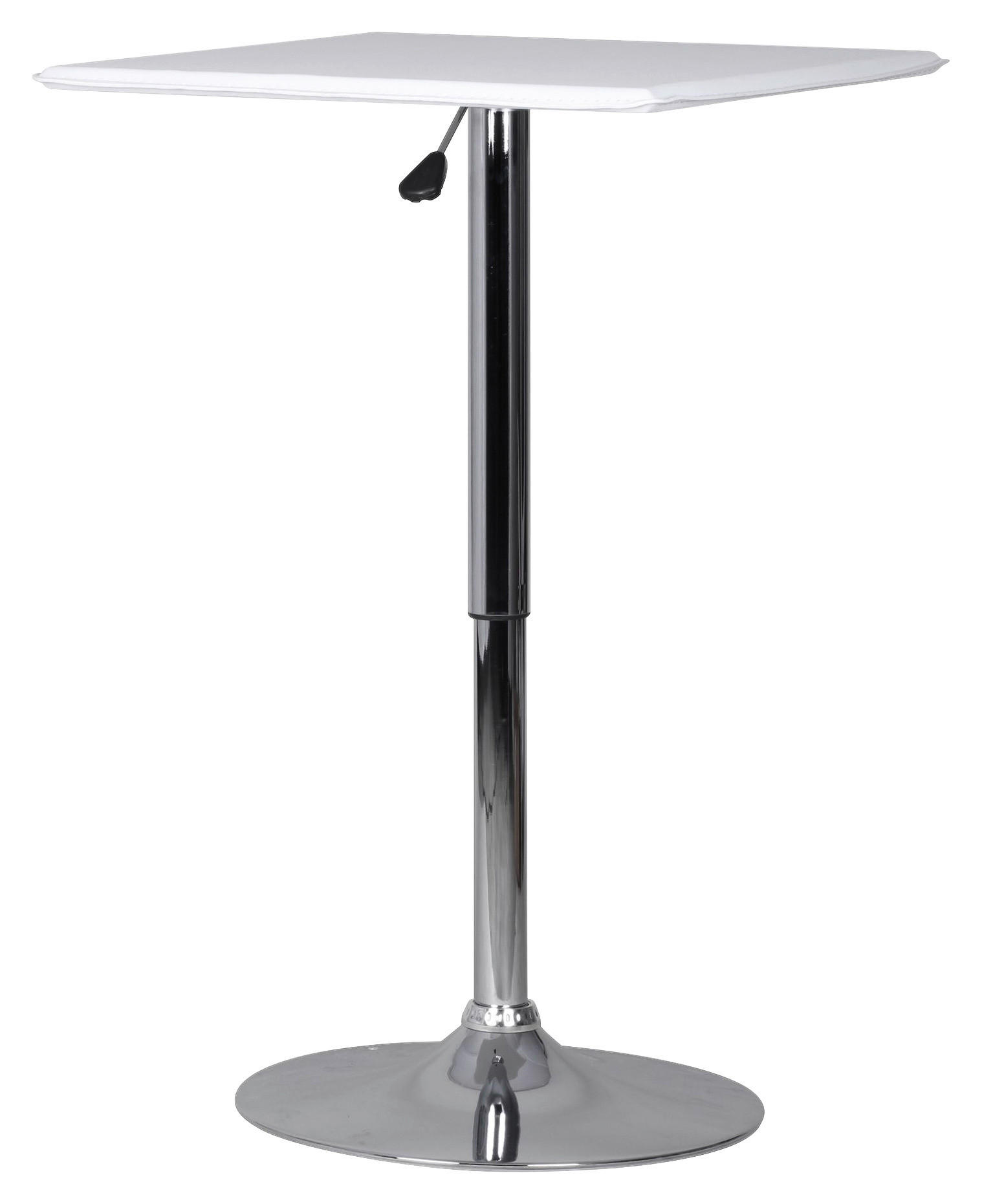 Tisch weiß Chrom verchromt MDF B/T: ca. 63x63 cm Stehtisch - weiß/Chrom (63,00/63,00cm) - Amstyle
