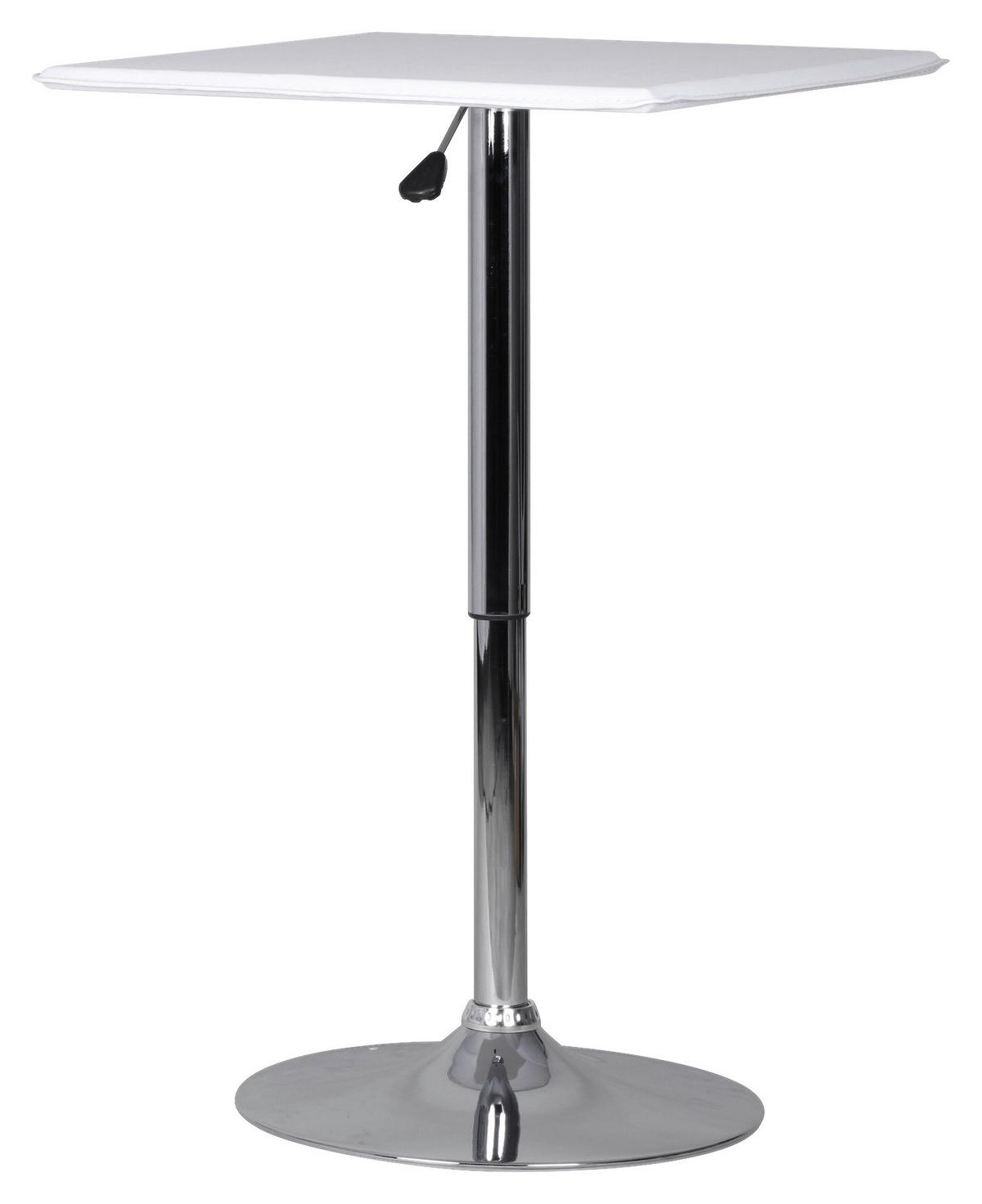 Tisch weiß Chrom verchromt MDF B/T: ca. 63x63 cm Stehtisch - weiß/Chrom (63,00/63,00cm) - Amstyle
