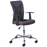 Drehstuhl Donny grau schwarz Kunstleder Netzstoff Metall Donny - schwarz/grau (55,00/85,00/54,50cm) - Inter Link
