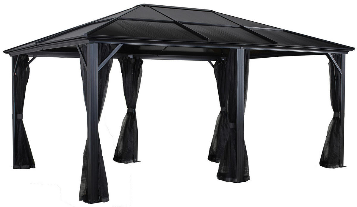 Sojag Pavillon Meridien anthrazit Aluminium B/H/L: ca. 343x270x463 cm Meridien - anthrazit (463,00/343,00/270,00cm) - Sojag
