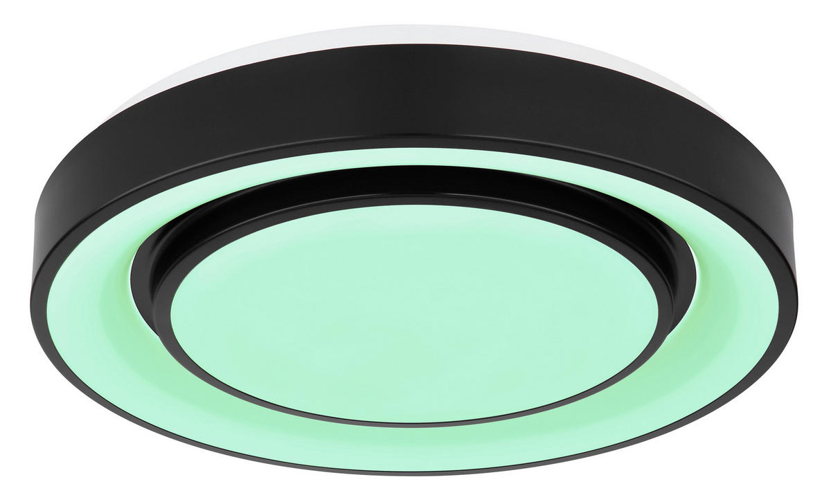 GLOBO Deckenleuchte SULLY 41368-24 schwarz Opal Metall Kunststoff H/D: ca. 7,5x38 cm SULLY - schwarz/Opal (38,00/7,50cm) - GLOBO