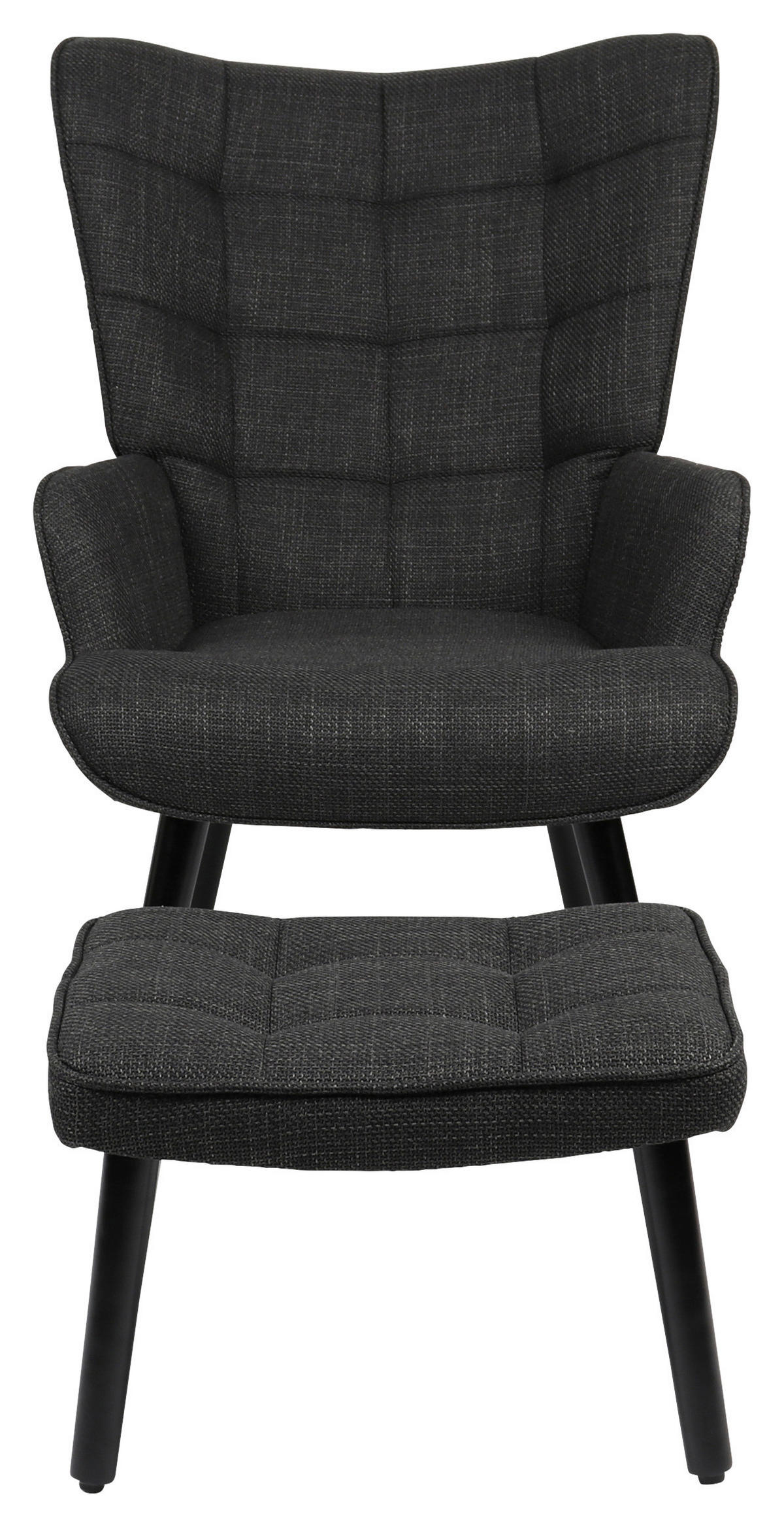 Sessel Paros anthrazit Webstoff B/H/T: ca. 68x97x75 cm Paros - anthrazit (68,00/97,00/75,00cm) - Hela