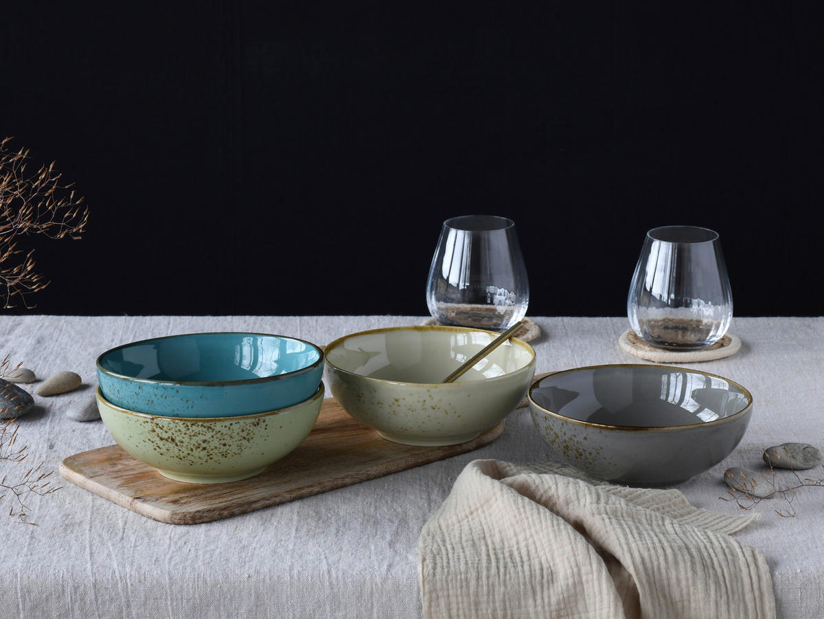 CreaTable Schüsselset Nature Collection multicolor Keramik 4 tlg. Nature Collection - multicolor - CreaTable