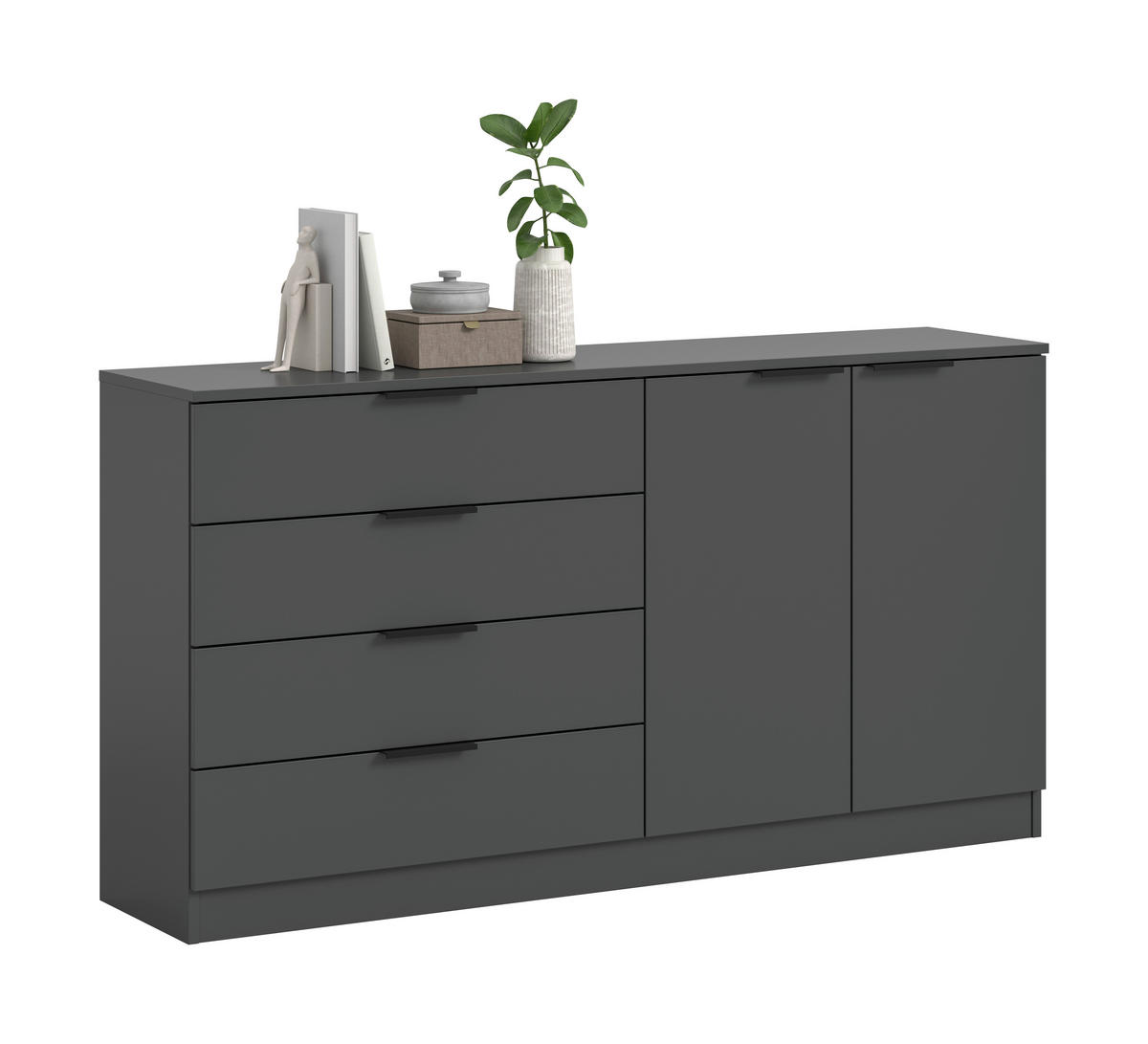 Kommode KOPENHAGEN anthrazit B/H/T: ca. 148x79x35 cm KOPENHAGEN - anthrazit (148,00/79,00/35,00cm) - xonox.home