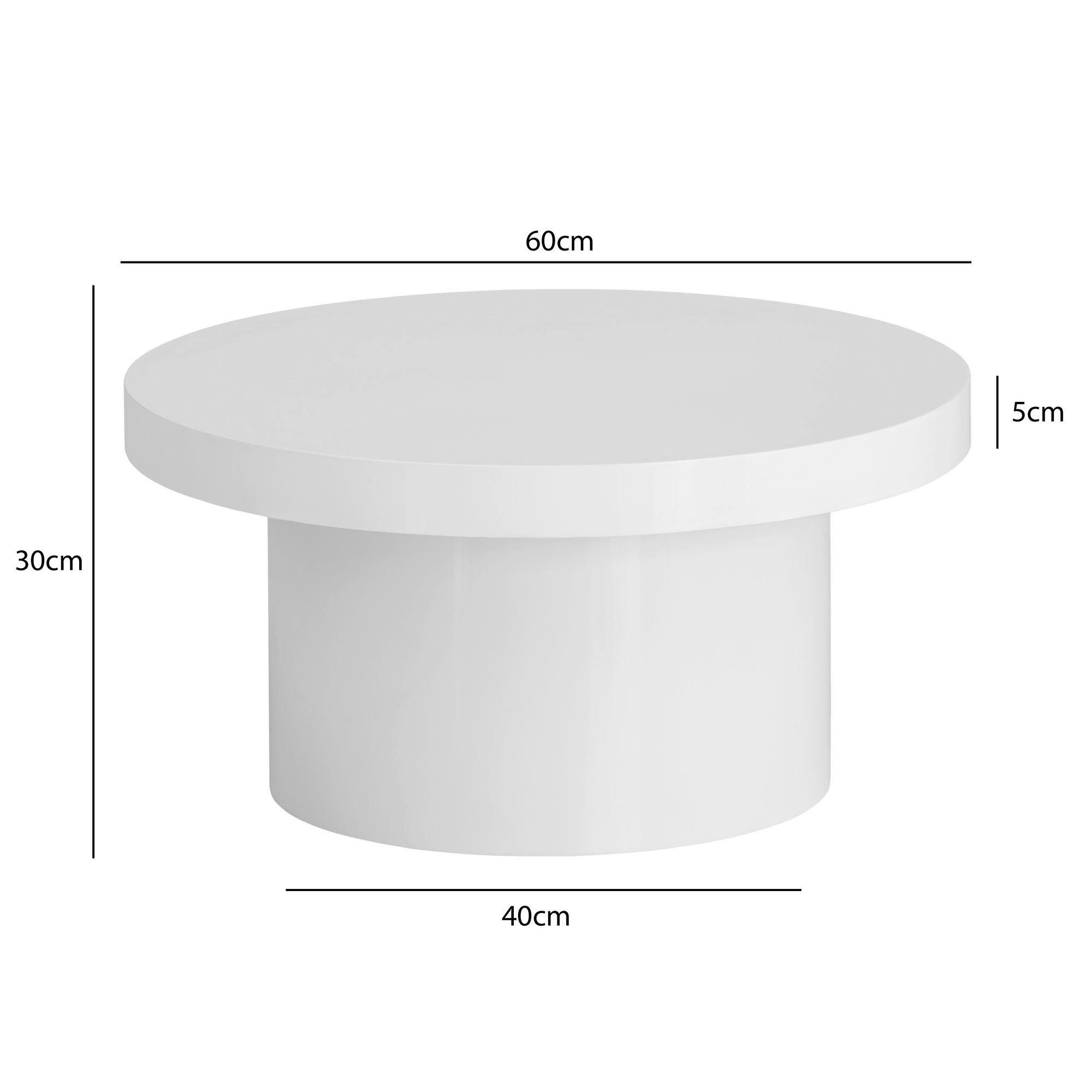 Thumbnail - Couchtisch weiß Hochglanz B/H/T: ca. 60x30x60 cm