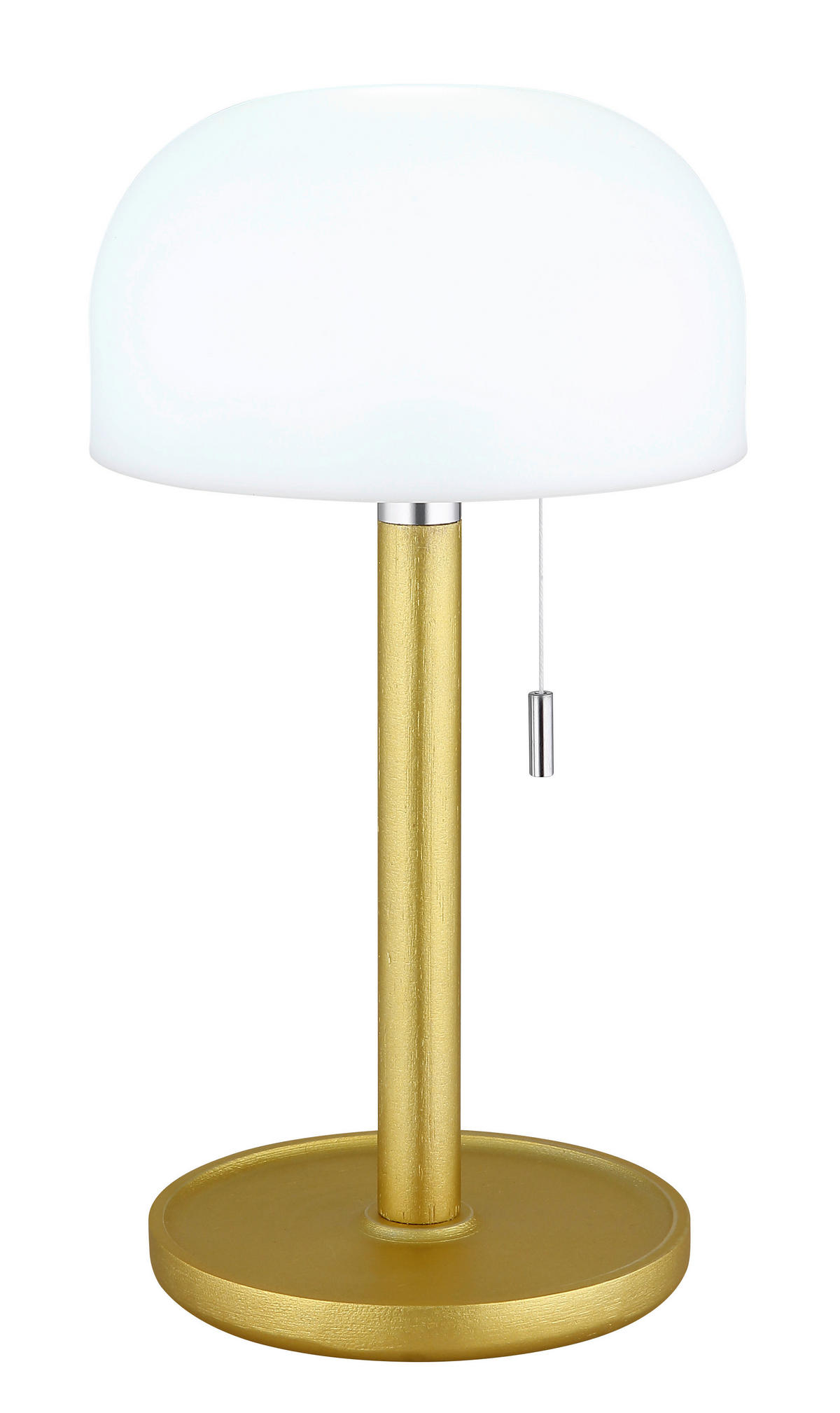 GLOBO LED-Tischleuchte NORMAN 21016M Opal messing weiß Bambus Kunststoff H/D: ca. 28x15 cm 1 Brennstellen NORMAN - messing/weiß (15,00/28,00cm) - GLOBO