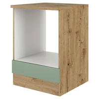 Flex-Well Herdumbauschrank Cara grün B/H/T: ca. 60x85x60 cm Cara - Eiche/schwarz (60,00/85,00/60,00cm) - Flex-Well