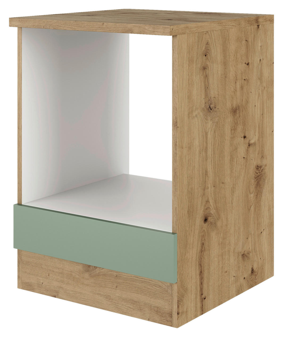 Flex-Well Herdumbauschrank Cara grün B/H/T: ca. 60x85x60 cm Cara - Eiche/schwarz (60,00/85,00/60,00cm) - Flex-Well