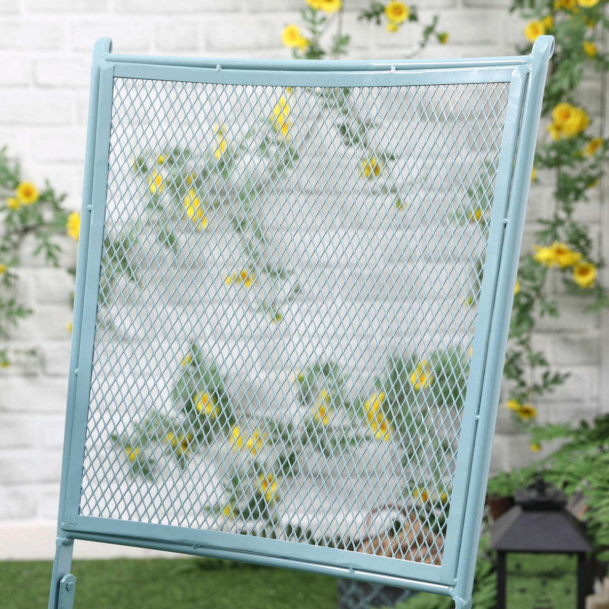 Outsunny Balkonset hellblau Metall H/D: ca. 70x56 cm Balkonset - hellblau (56,00/70,00cm) - Outsunny