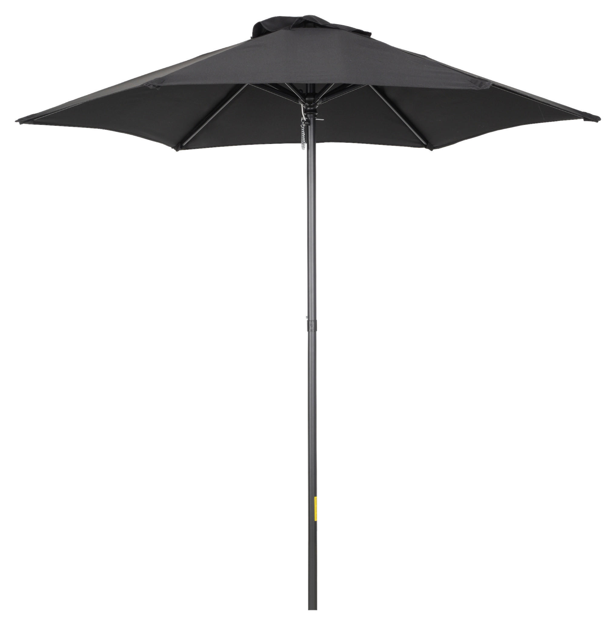 Outsunny Sonnenschirm schwarz Polyester B/H/L: ca. 196x204x196 cm Sonnenschirm - schwarz (196,00/196,00/204,00cm) - Outsunny
