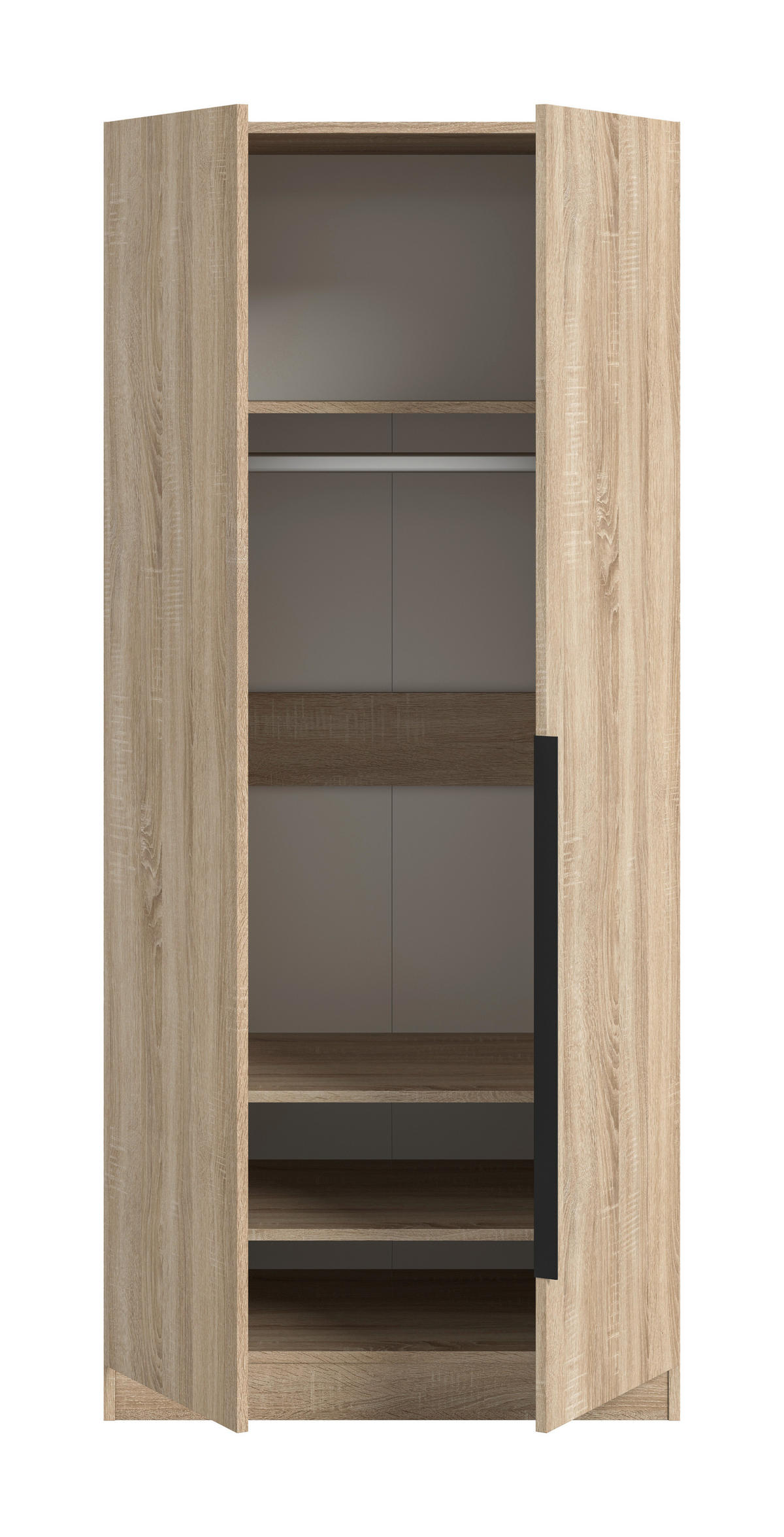 Kleiderschrank KOPENHAGEN Eiche Sonoma Nachbildung B/H/T: ca. 80x181x52 cm KOPENHAGEN - Eiche (80,00/181,00/52,00cm) - xonox.home