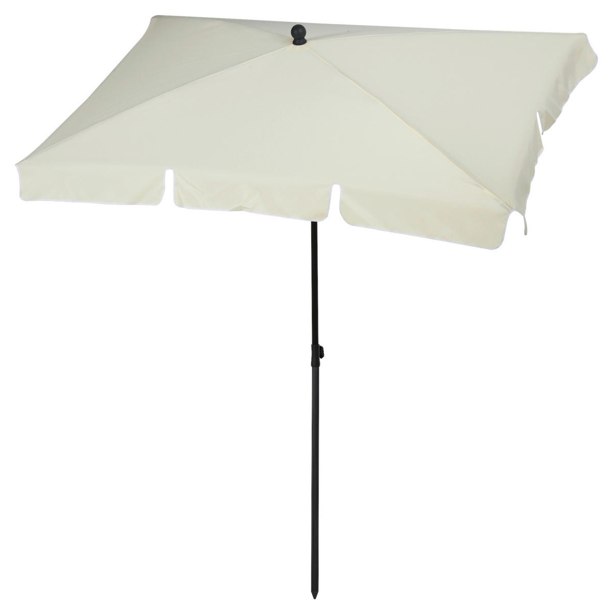 Outsunny Gartenschirm beige Aluminium B/H/L: ca. 125x235x200 cm Gartenschirm - beige (200,00/125,00/235,00cm) - Outsunny