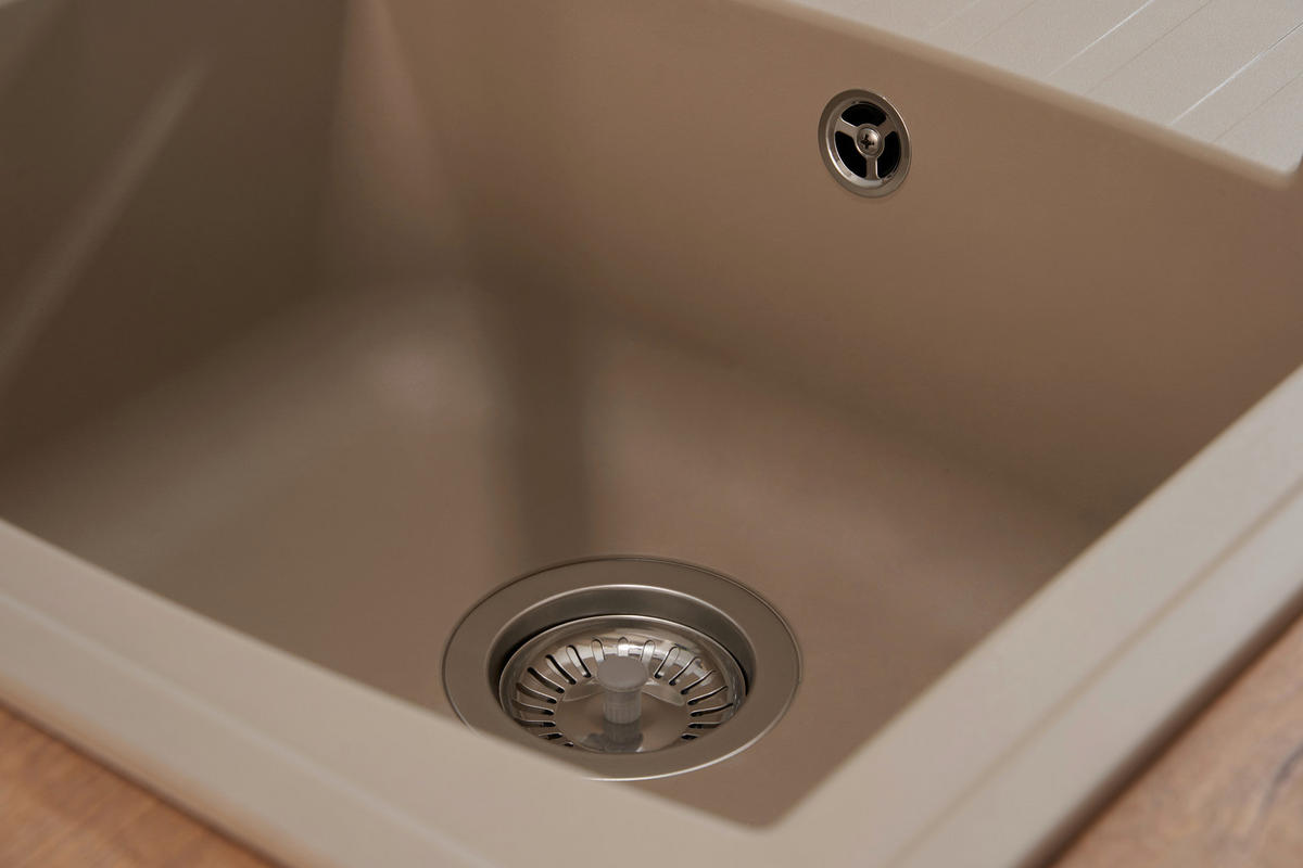 Respekta Einbauspüle Boston 86 x 50 B sandbeige Mineralite B/H/T: ca. 86x20x50 cm Boston 86 x 50 B - sandbeige (86,00/20,00/50,00cm) - Respekta