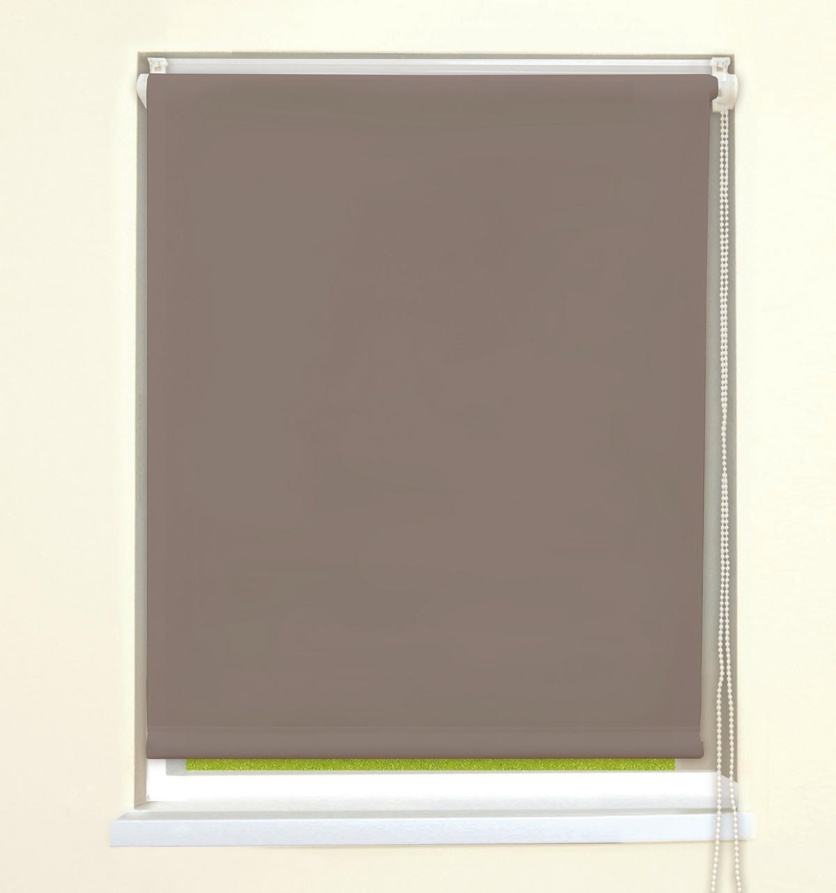 Klebe-/Klemmrollo taupe B/L: ca. 120x150 cm Rollo-Mini-TL_Klebe/Klemm - taupe (120,00/150,00cm) - Boviva