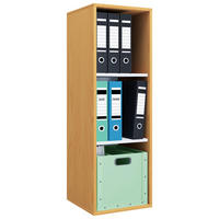 Regal Lona I buche Nachbildung weiß B/H/T: ca. 35x110x37 cm Lona I - weiß/buche (35,00/110,00/37,00cm) - VCM Möbel