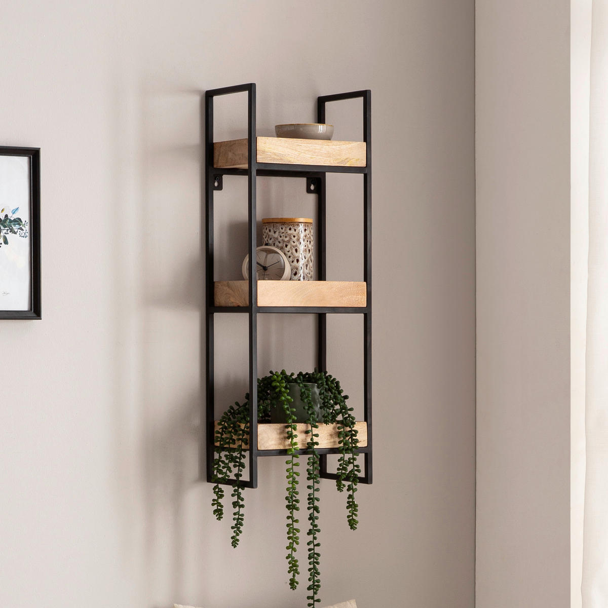 Wandregal B/H/T: ca. 27x77x18 cm Wandregal - (27,00/77,00/18,00cm) - Wohnling