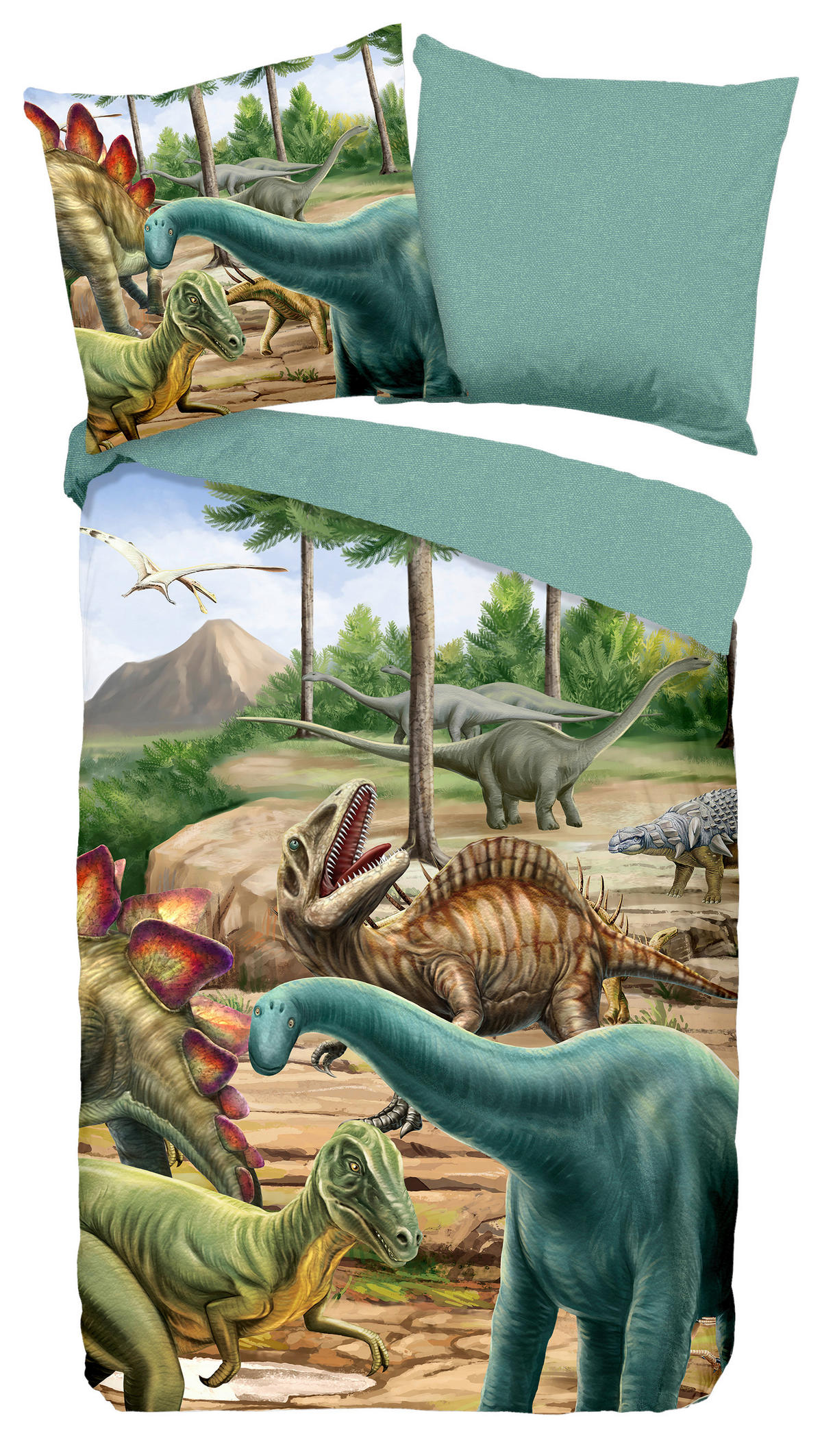 Baumwoll Bettwäsche Prehistory Flanell Prehistory - Multi (135,00/200,00cm) - Good Morning