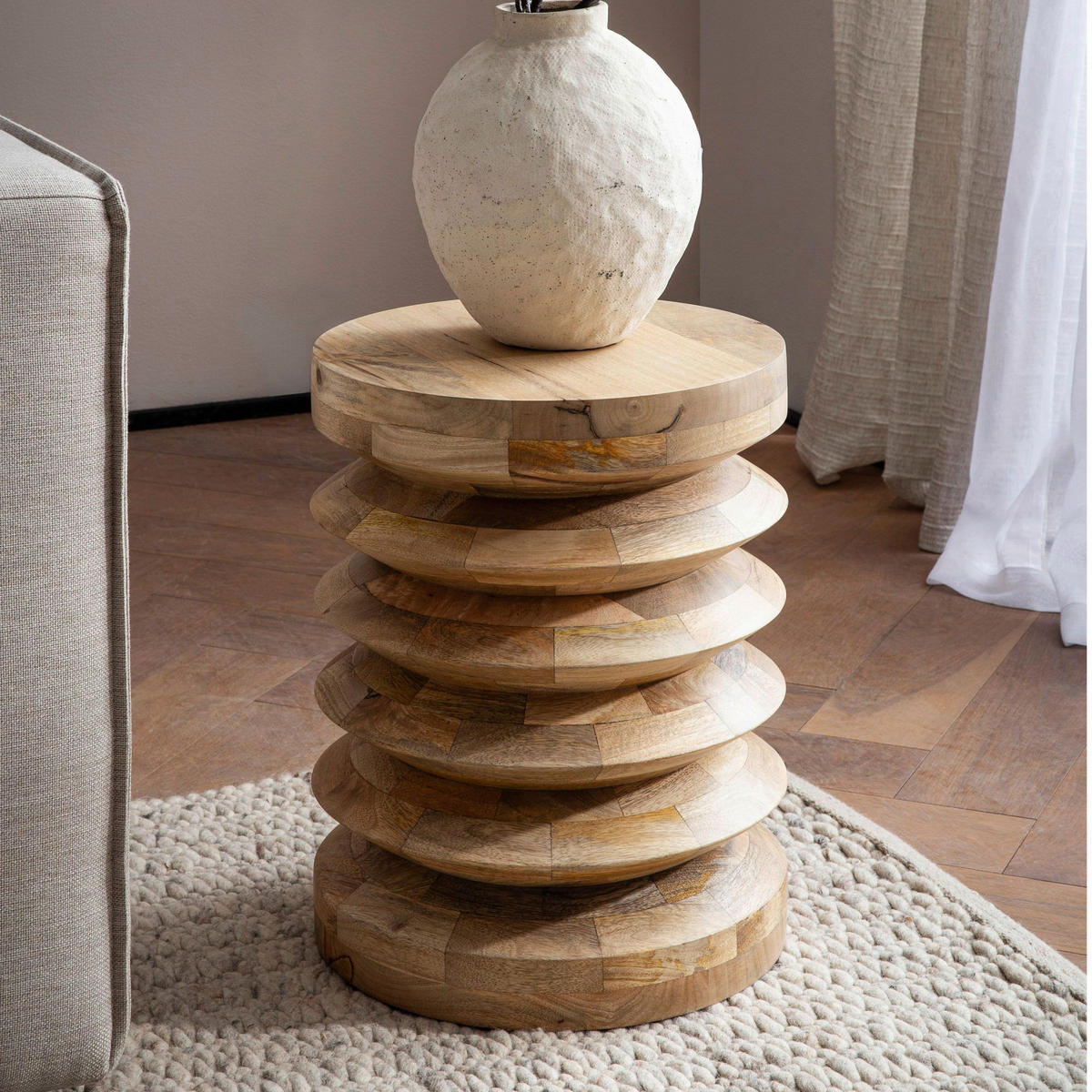 Beistelltisch Mango B/H/T: ca. 35x45x35 cm Beistelltisch - (35,00/45,00/35,00cm) - Wohnling
