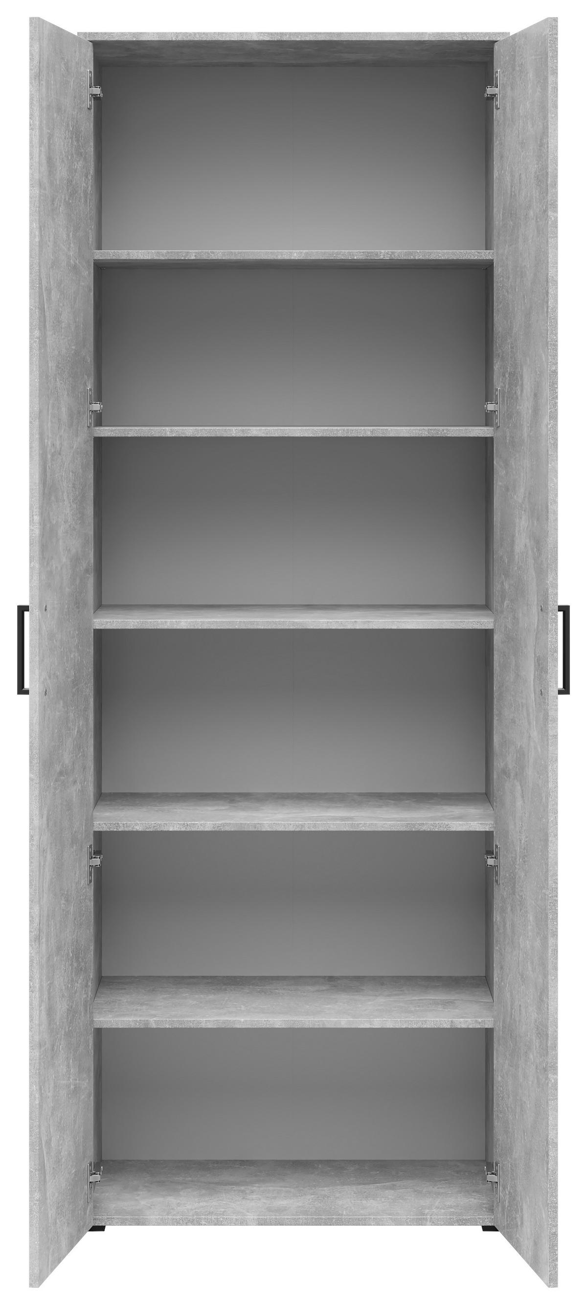 Schrank Multi-Stauraum Typ 52 Beton Optik B/H/T: ca. 70x195x40 cm Multi-Stauraum Typ 52 - Beton (70,00/195,00/40,00cm)