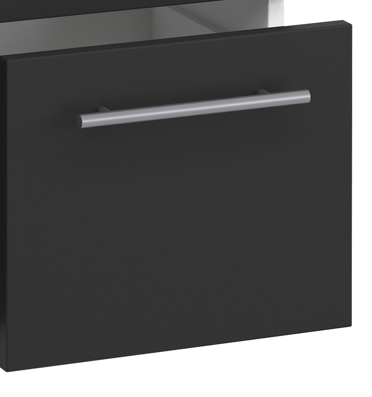 Badunterschrank Flandu weiß schwarz B/H/T: ca. 60x51x30 cm Flandu - weiß/schwarz (60,00/51,00/30,00cm) - VCM Möbel
