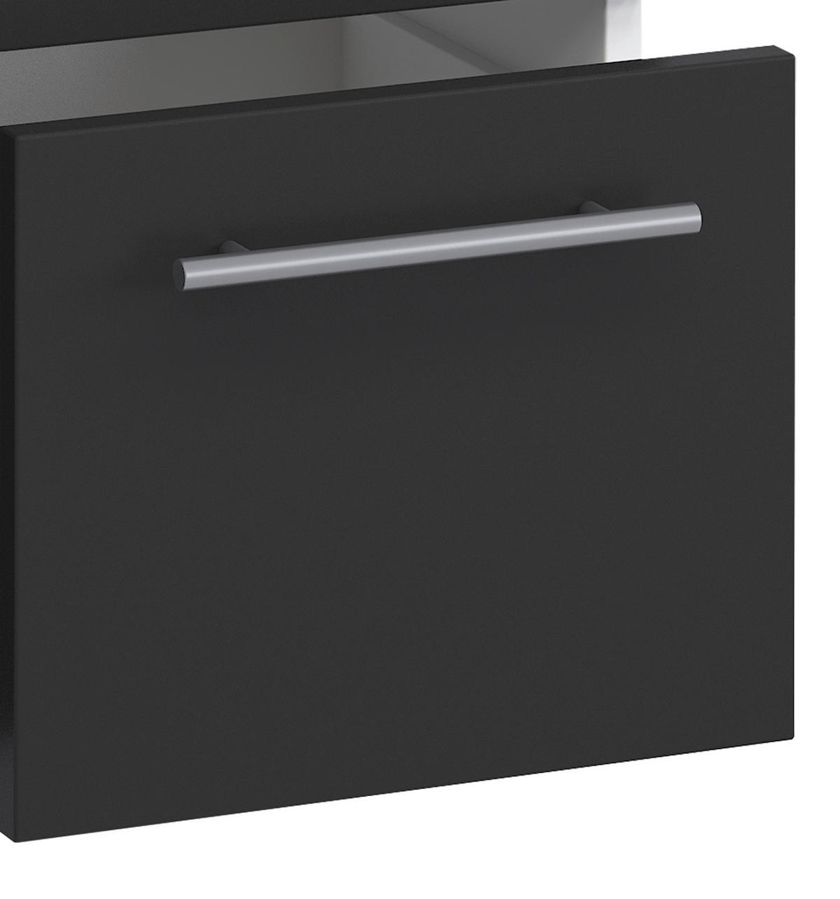 Badunterschrank Flandu weiß schwarz B/H/T: ca. 60x51x30 cm Flandu - weiß/schwarz (60,00/51,00/30,00cm) - VCM Möbel