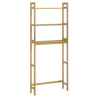 Badregal natur Bambus B/H/L: ca. 20x68x165 cm Badregal - natur (165,00/20,00/68,00cm) - kleankin