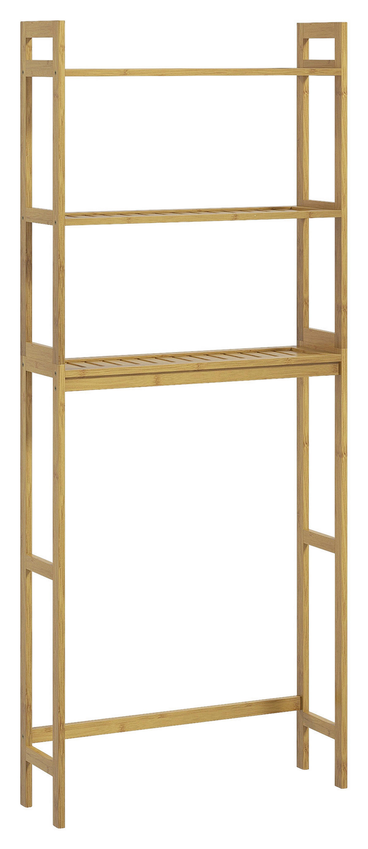 Badregal natur Bambus B/H/L: ca. 20x68x165 cm Badregal - natur (165,00/20,00/68,00cm) - kleankin