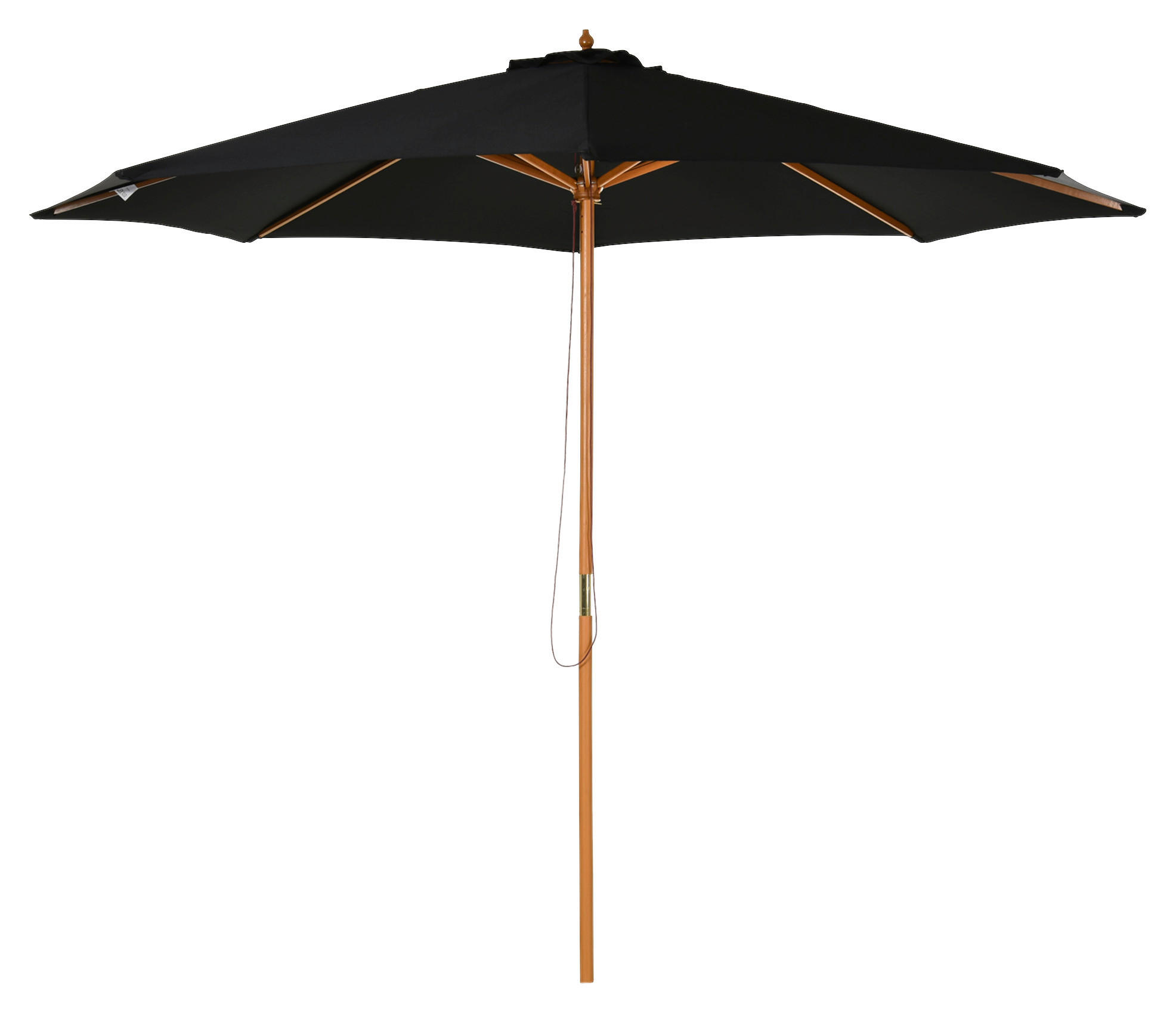 Outsunny Sonnenschirm schwarz Bambus H/D: ca. 250x300 cm günstig online kaufen