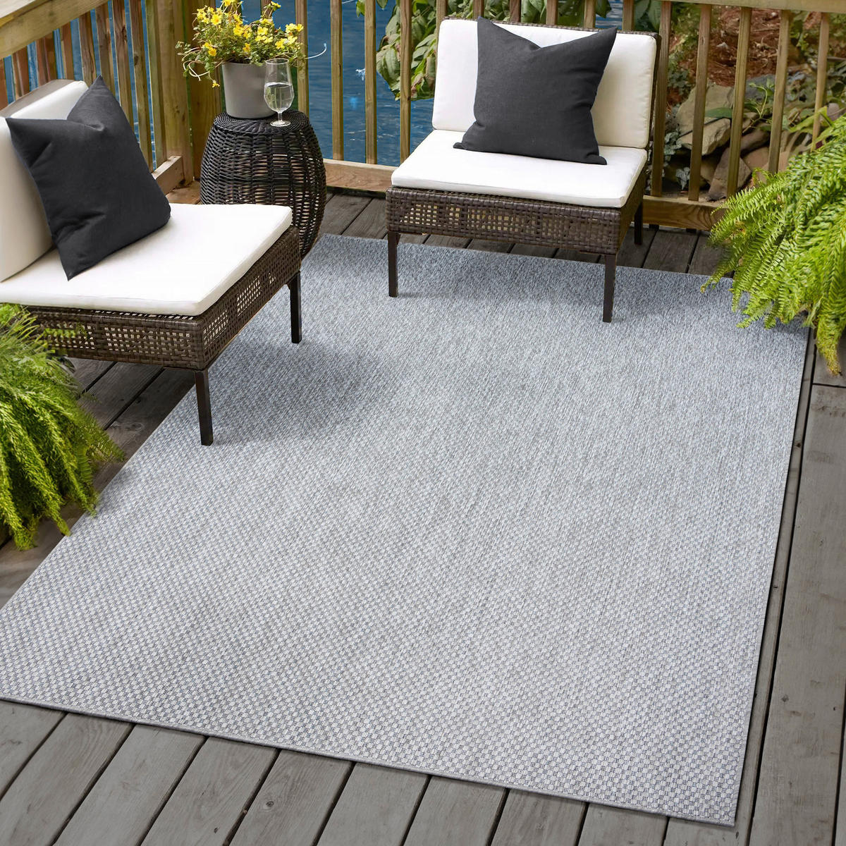 Sanat Outdoorteppich MELISSA grau B/L: ca. 200x290 cm MELISSA - grau (200,00/290,00cm) - Sanat