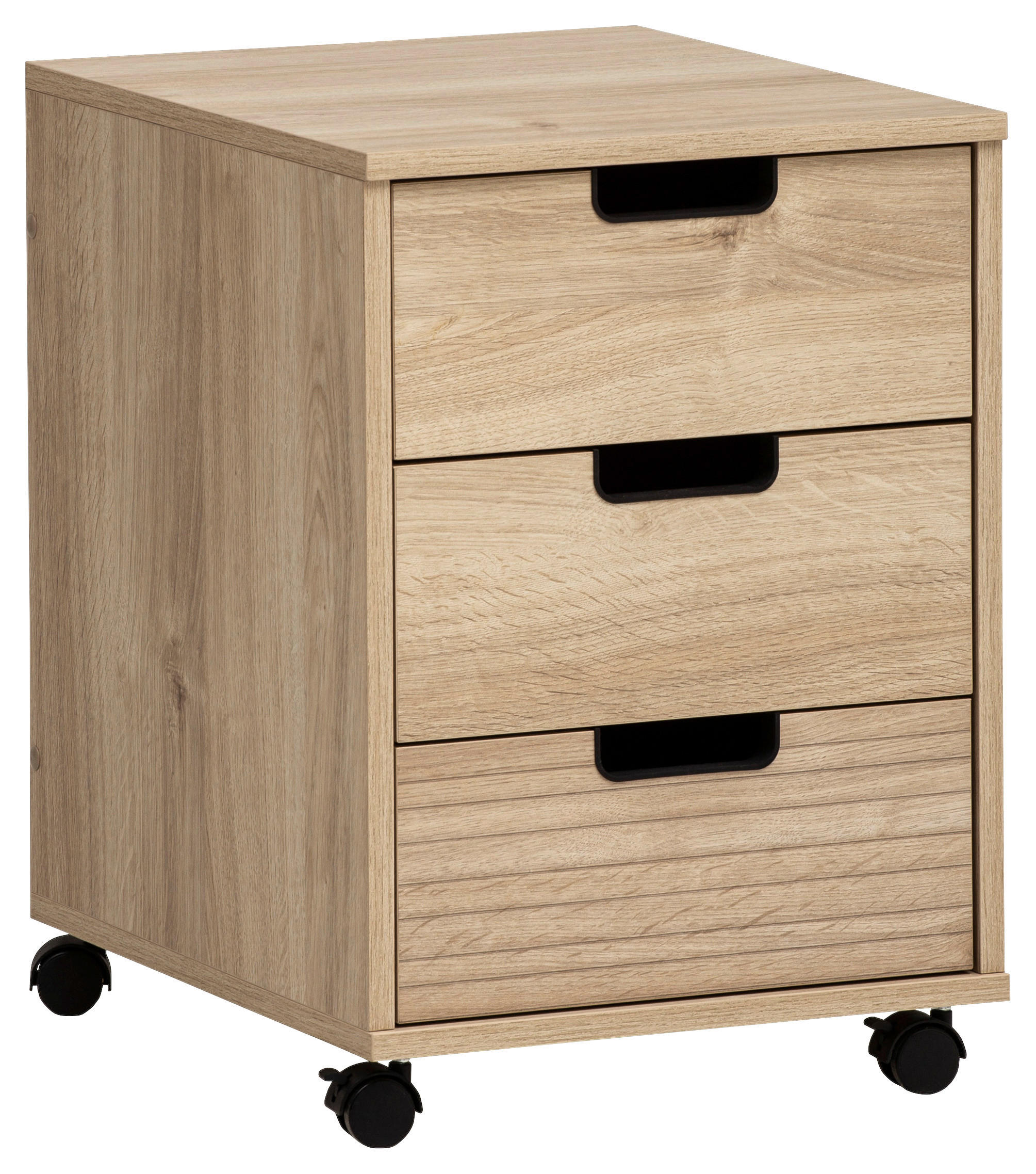 Rollcontainer Emmik Eiche Eiche weiß Nachbildung B/H/T: ca. 40,1x57x50 cm Emmik - Eiche (40,10/57,00/50,00cm) - Möbelpartner