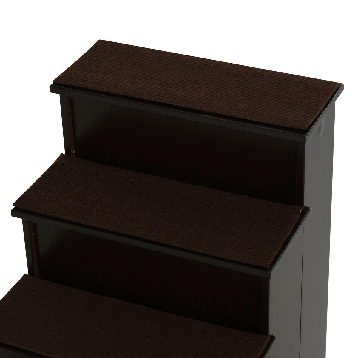 PawHut Haustiertreppe dunkelbraun MDF B/H/L: ca. 40x54,2x59 cm Haustiertreppe - dunkelbraun (59,00/40,00/54,20cm) - PawHut