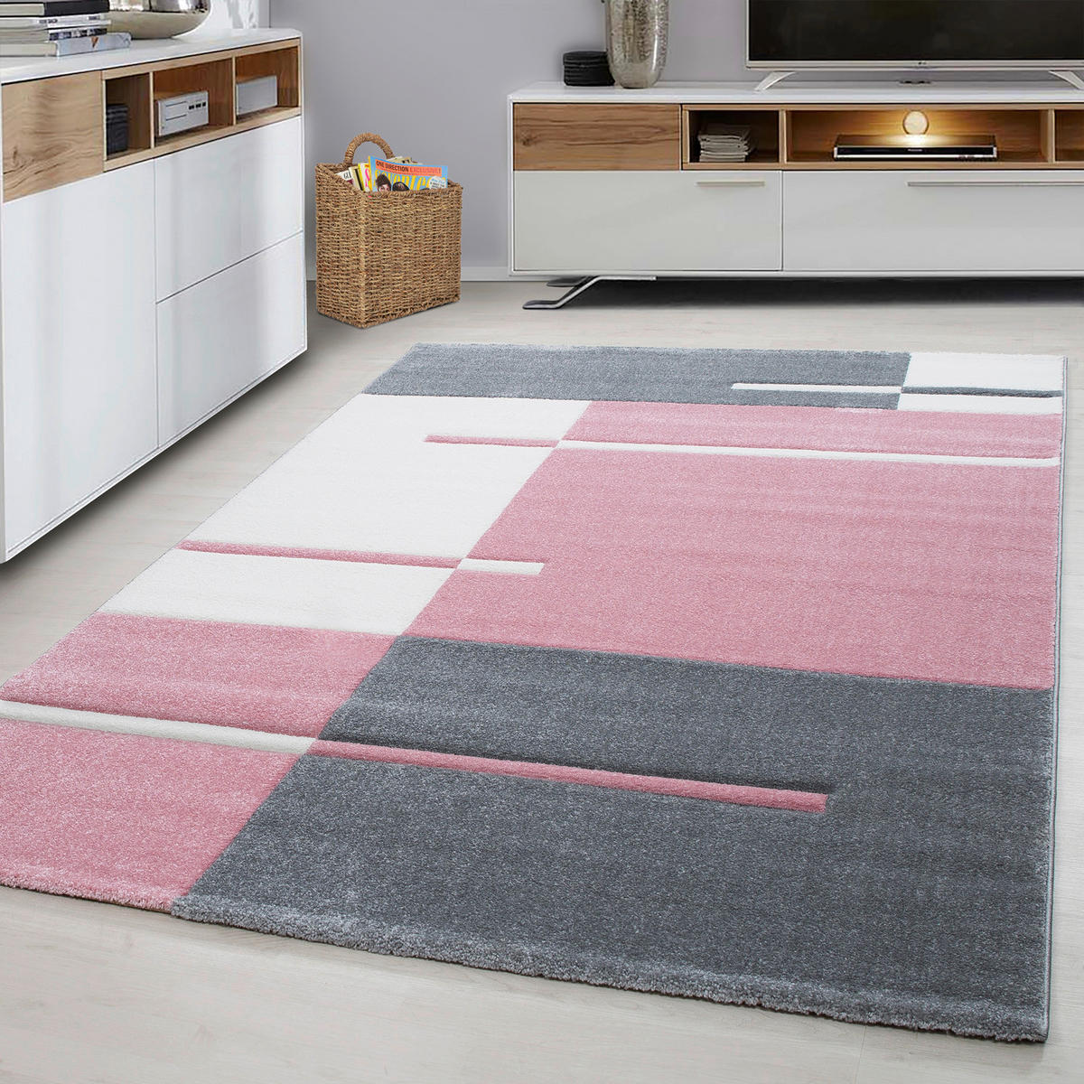 Ayyildiz Teppich HAWAII pink B/L: ca. 160x230 cm HAWAII - pink (160,00/230,00cm) - Ayyildiz