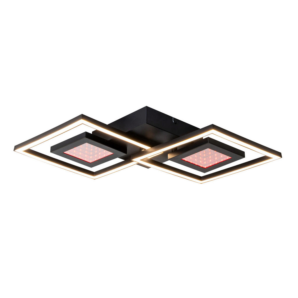 Thumbnail - Nolo Deckenleuchte schwarz Metall B/H/L: ca. 35x6x64 cm