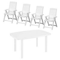 ProGarden Gartensitzgruppe Tampa + Faro weiß Kunststoff Tampa + Faro - weiß - ProGarden