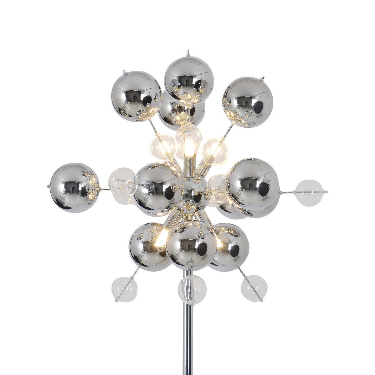 Näve Leuchten Stehleuchte 2027942 Chrom Glas Metall B/H/T: ca. 50x169x50 cm 6 Brennstellen Explosion - Chrom (50,00/169,00/50,00cm) - Näve Leuchten