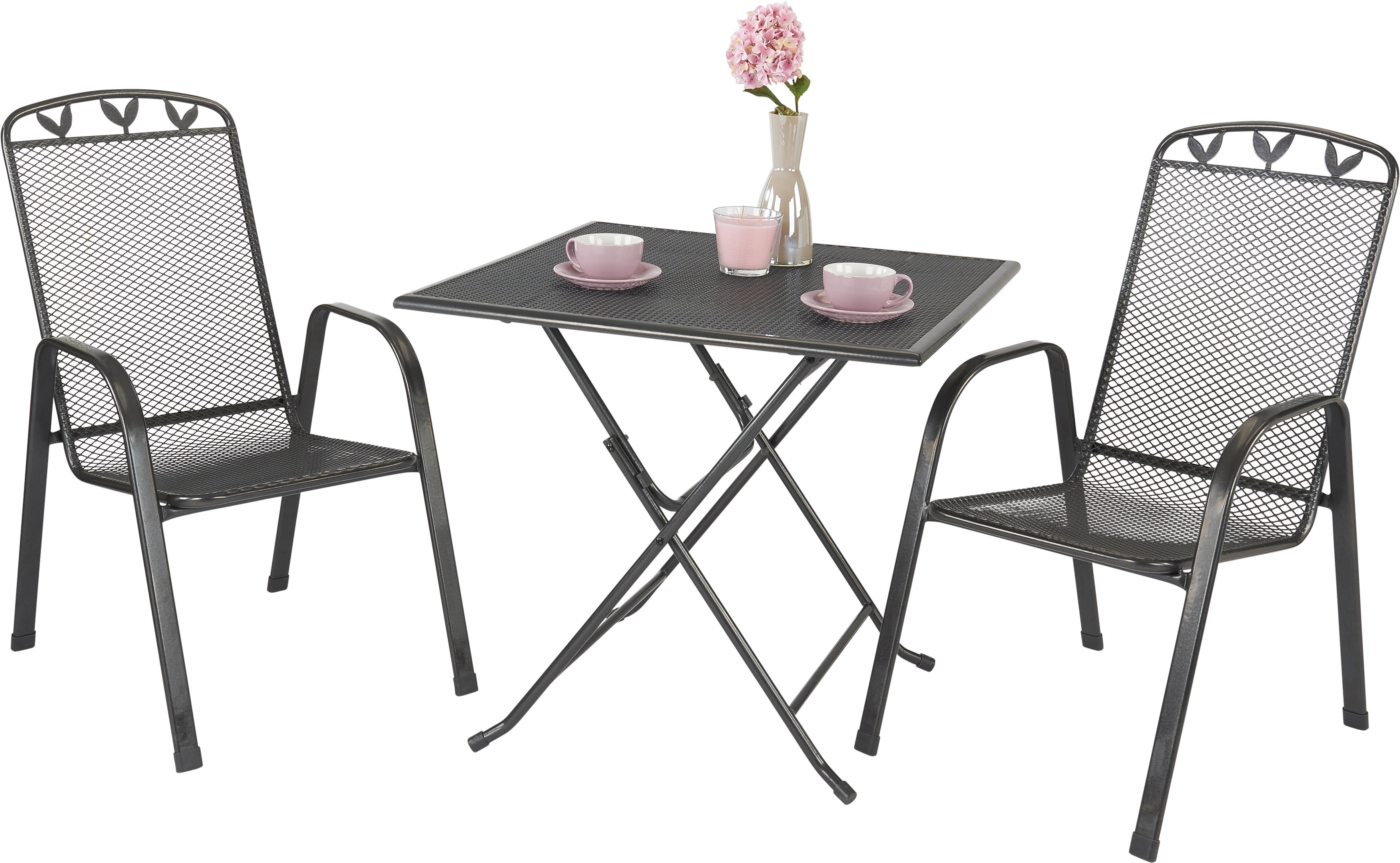 POCOline Stapelsessel Pia grau Metall B/H/L: ca. 55x98x74 cm Pia - grau (74,00/55,00/98,00cm) - POCOline