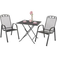 POCOline Stapelsessel Pia grau Metall B/H/L: ca. 55x98x74 cm Pia - grau (74,00/55,00/98,00cm) - POCOline