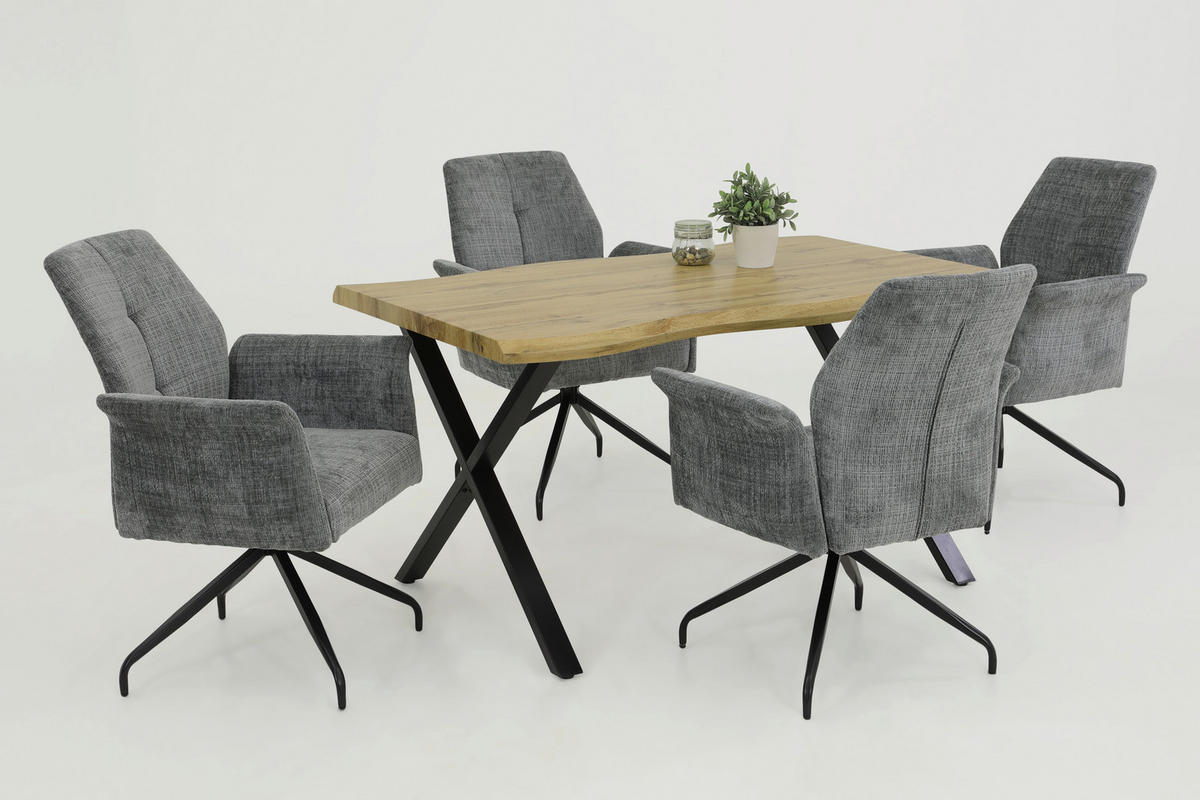 Armlehnstuhl Viktoria hellgrau Microfaser Webstoff B/H/T: ca. 71x93x68 cm Viktoria - hellgrau (71,00/93,00/68,00cm) - Hela