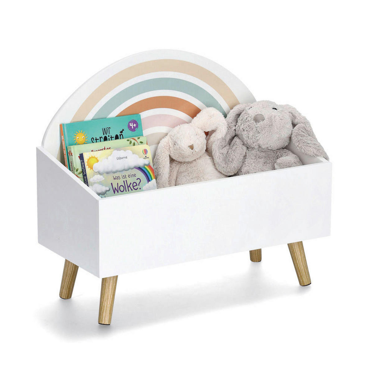 Zeller Truhe Rainbow multicolor Kiefer B/H/L: ca. 28x52x58 cm Rainbow - multicolor (58,00/28,00/52,00cm) - Zeller