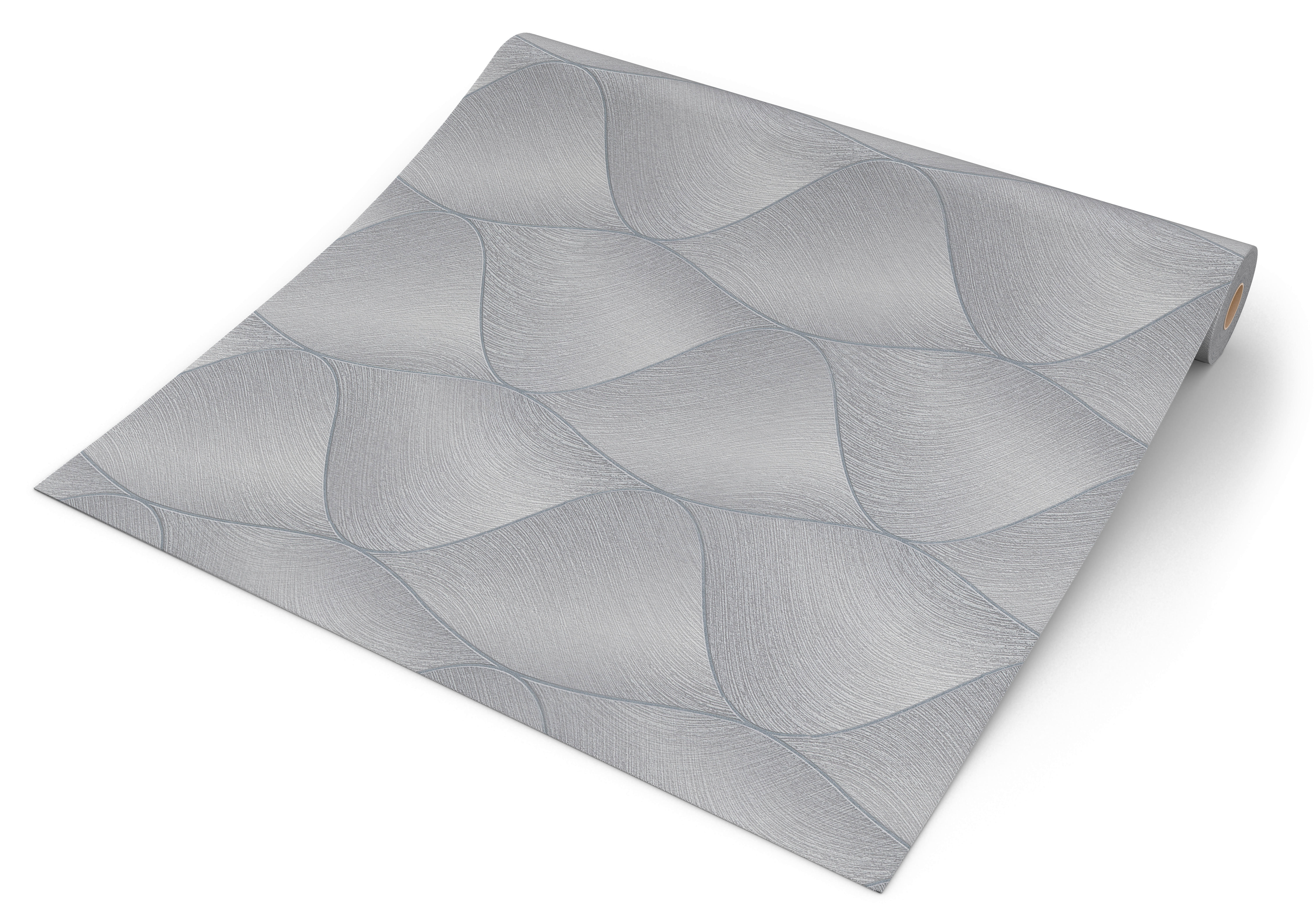 Erismann Vliestapete Wellen hellgrau B/L: ca. 53x1005 cm Vliestapete_10421-31 - hellgrau (53,00/1005,00cm) - Erismann
