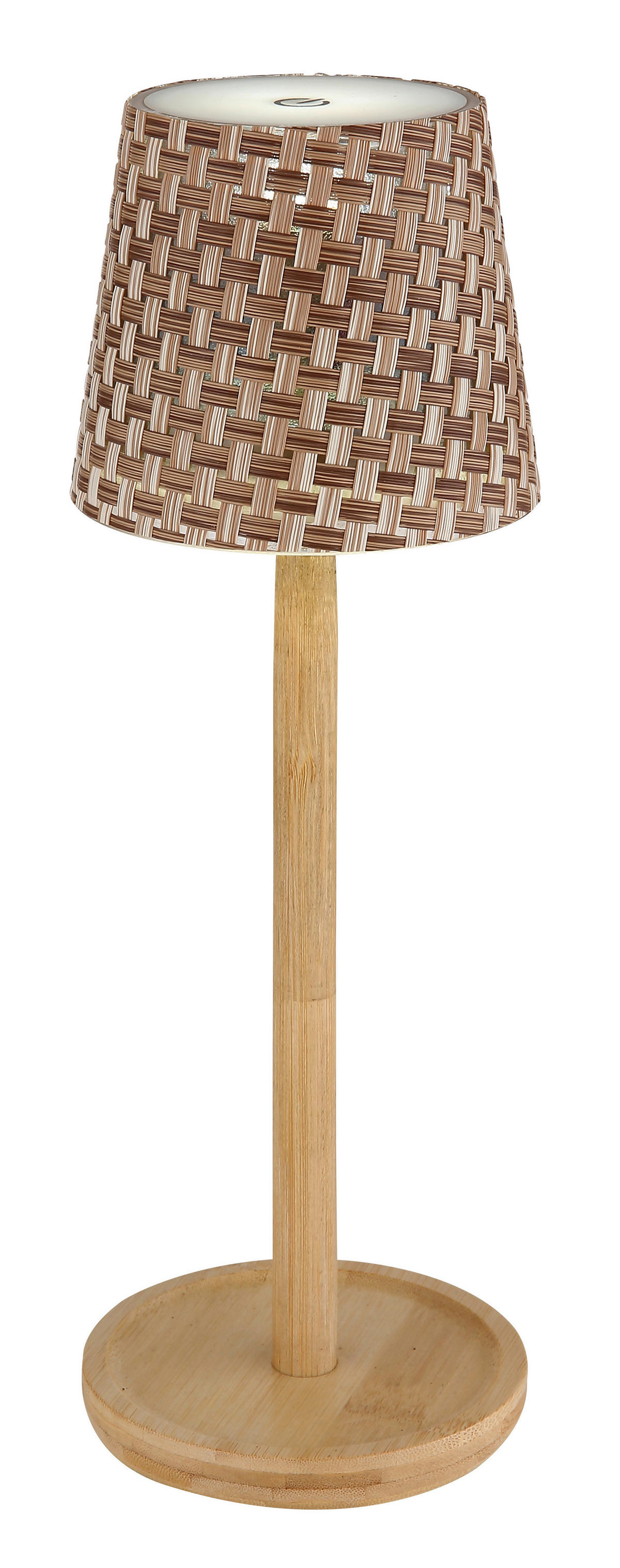 GLOBO LED-Tischleuchte RIDS 58438BAS braun Opal natur Kunststoff Bambus H/D: ca. 33x11 cm 1 Brennstellen RIDS - braun/natur (11,00/33,00cm) - GLOBO
