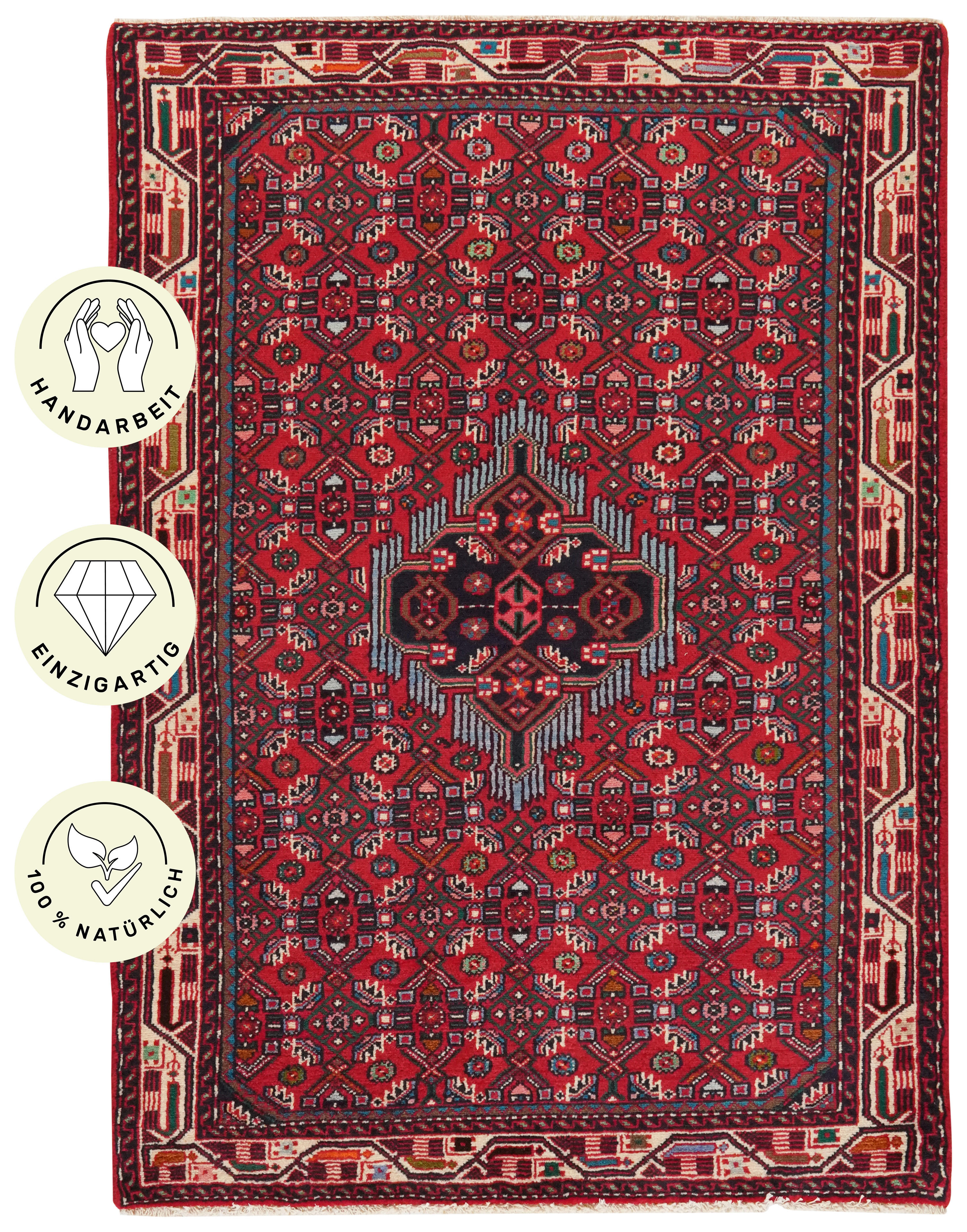 PersaTepp Teppich Assadabad rot B/L: ca. 105x151 cm günstig online kaufen