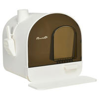 PawHut Katzen-Zubehör schwarz Polypropylen B/H/L: ca. 44x43x47 cm Katzenklo - weiß/schwarz (47,00/44,00/43,00cm) - PawHut