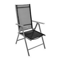 VCM Klappsessel schwarz Aluminium B/H: ca. 56x105 cm Klappsessel - schwarz (56,00/105,00cm) - VCM