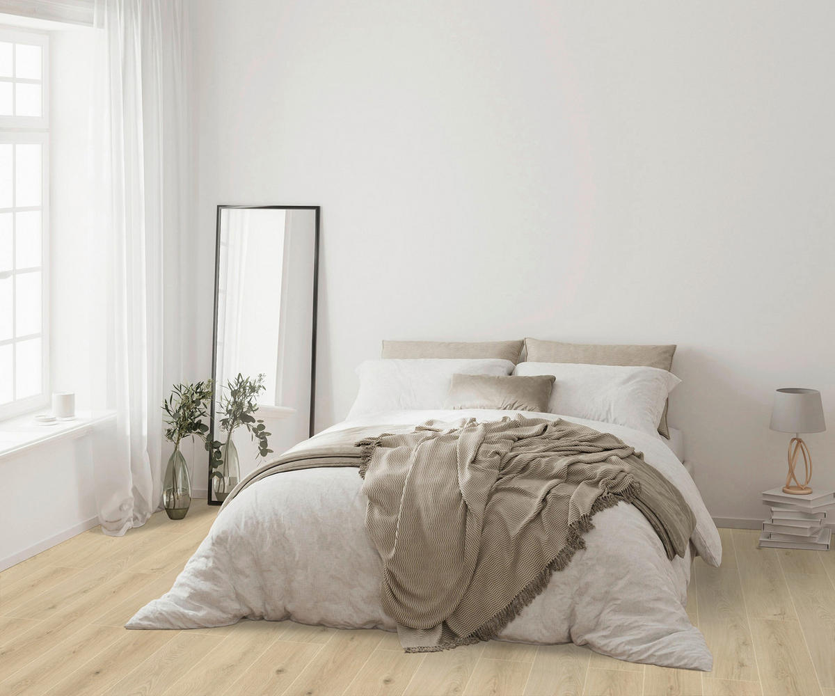 Click-Vinylboden ca.2,635m² im Paket  B/L: ca. 18x122 cm pro Paket ca.2,635m² im Paket - Eiche (18,00/122,00cm)