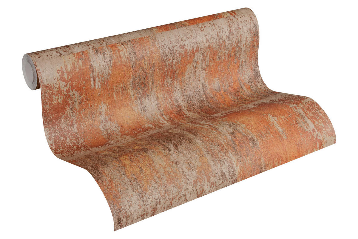 Vliestapete Rostoptik rostfarbig B/L: ca. 53x1005 cm Vliestapete_36118-2_Neue_Bude - rostfarbig (53,00/1005,00cm)