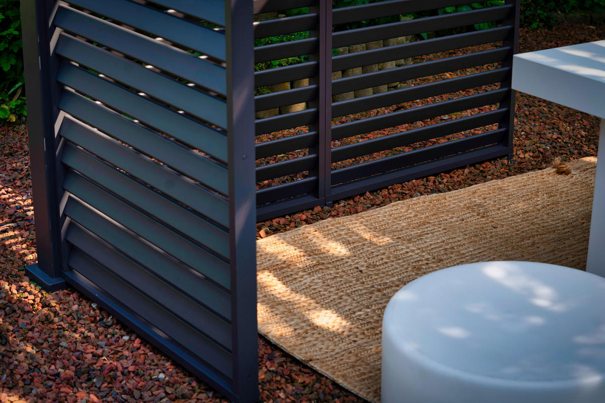 Mirador Lamellen-Seitenteil für Pergola Deluxe anthrazit Aluminium B/H/L: ca. 93x236,1x6 cm Deluxe - anthrazit (6,00/93,00/236,10cm) - Mirador
