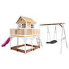 AXI Spielhaus Liam braun B/H/L: ca. 613x291x277 cm Liam - braun/lila (277,00/613,00/291,00cm) - AXI
