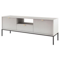TV-Lowboard TV LOWBOARD AURA AU01 grau schwarz weiß gold Optik B/H/T: ca. 154x56x39 cm TV LOWBOARD AURA AU01 - gold/weiß (154,00/56,00/39,00cm) - WIPMEB