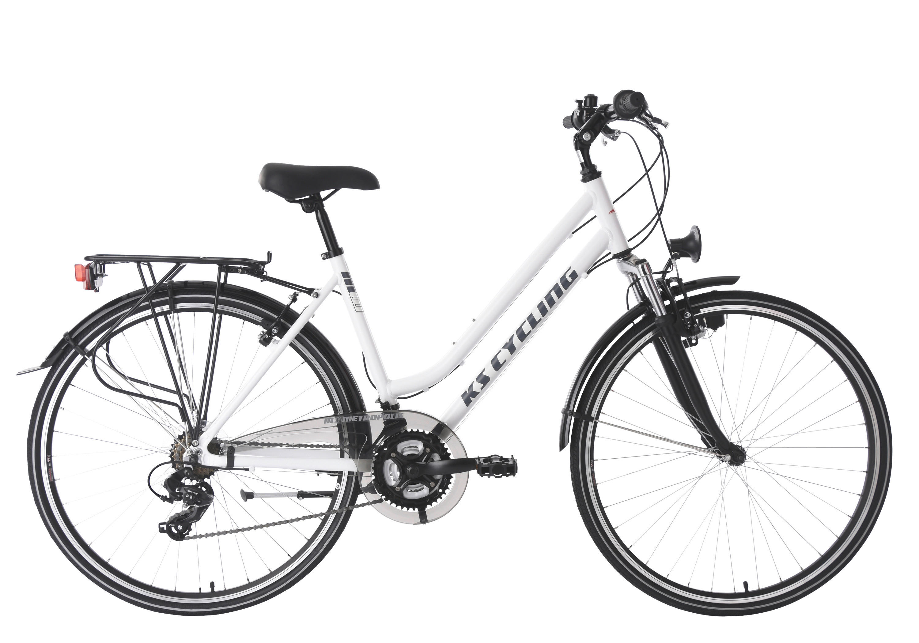 KS-Cycling Trekking-Bike Damenfahrrad Metropolis 505T weiß ca. 28 Zoll